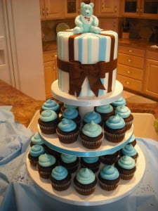 Boy Baby Shower cake and cupcakes Ideas
