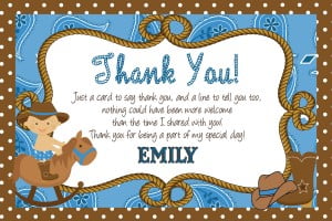 Baby Shower Thank You Notes For Boys