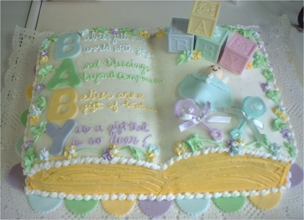 Book Baby Shower Cakes For Neutral Gender
