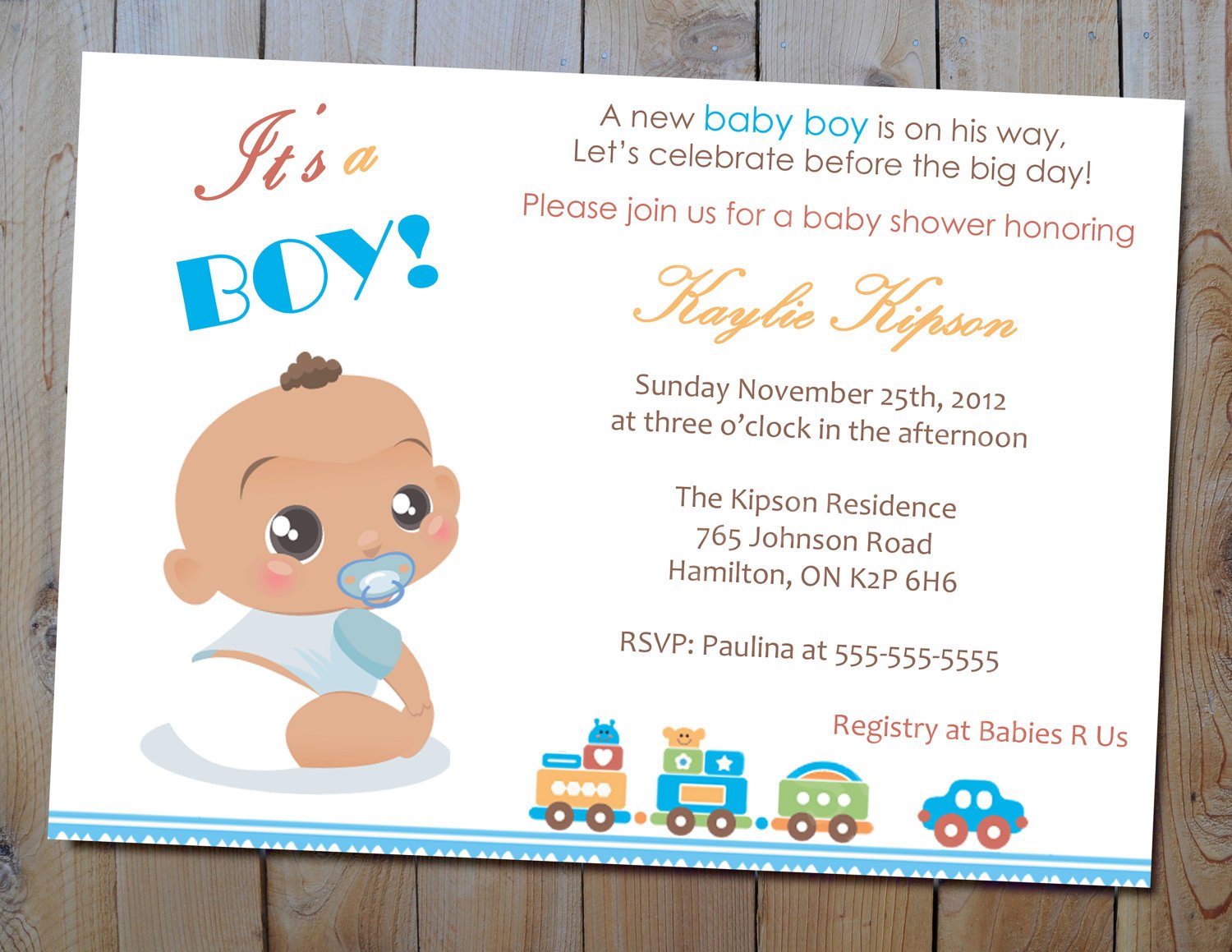 Boy Baby Shower Invitations Wording Ideas