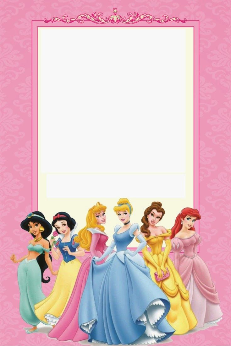 FREE Printable All Disney Princess Invitation