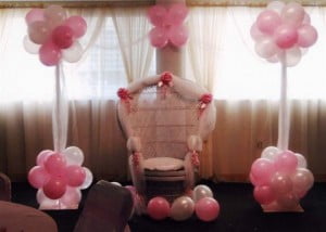 Girl Baby Shower Chair Decorations