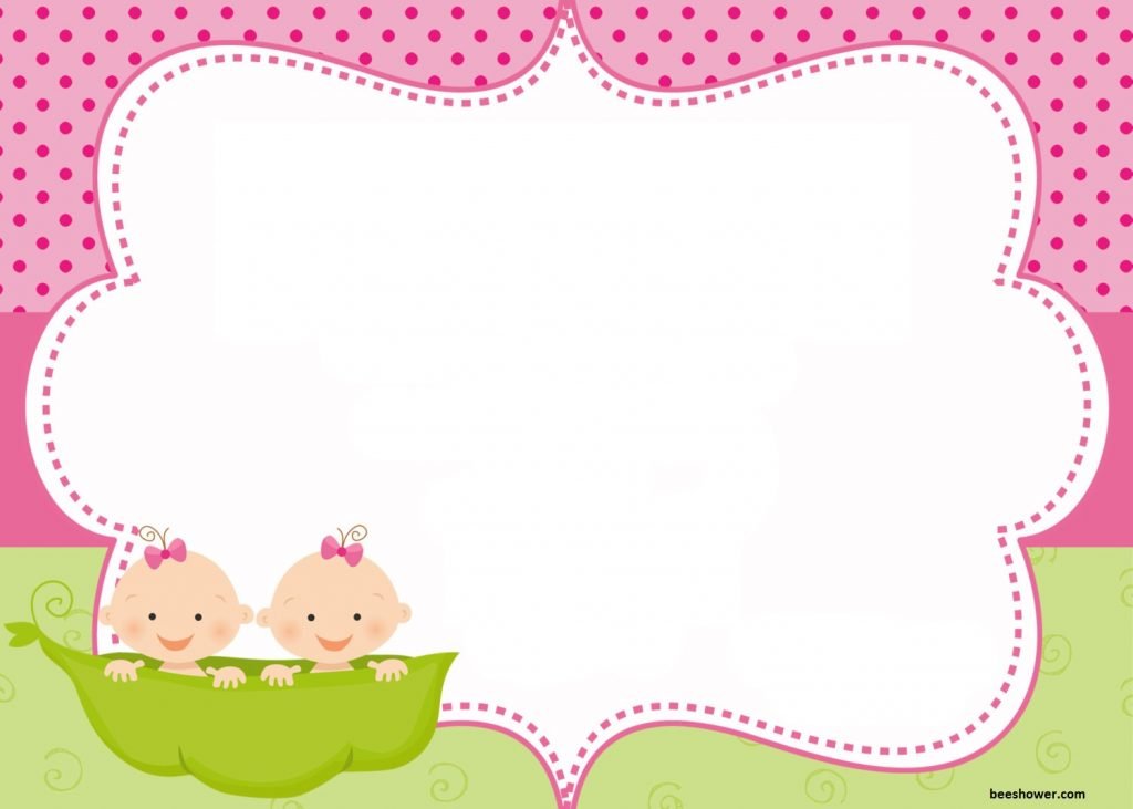 FREE Printable Twins Baby Shower Invitation Ideas | Beeshower