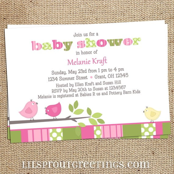 flower costco baby shower invitations