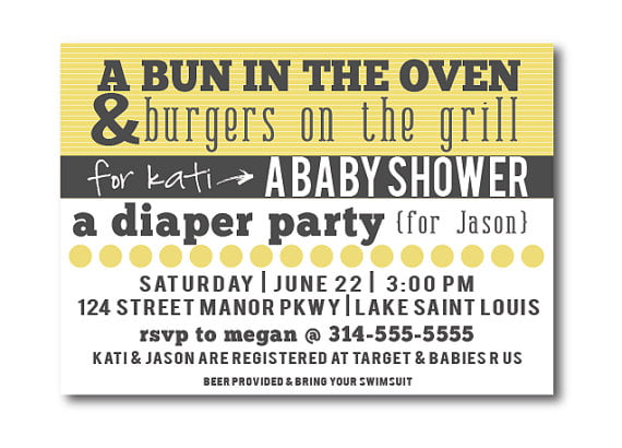 fun coed baby shower invitations