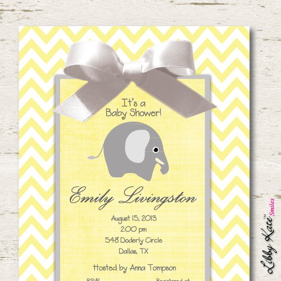 chevron affordable baby shower invitations