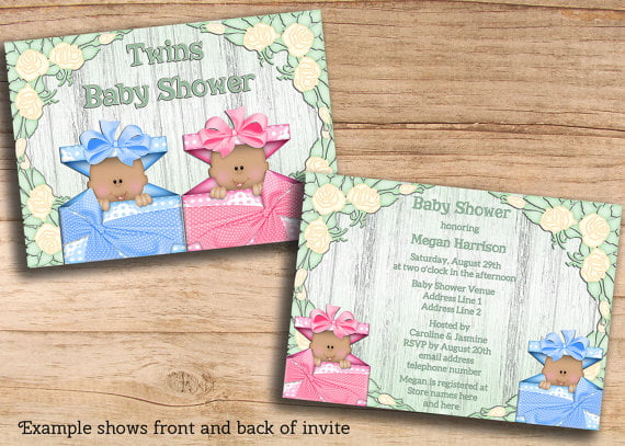 bear affordable baby shower invitations