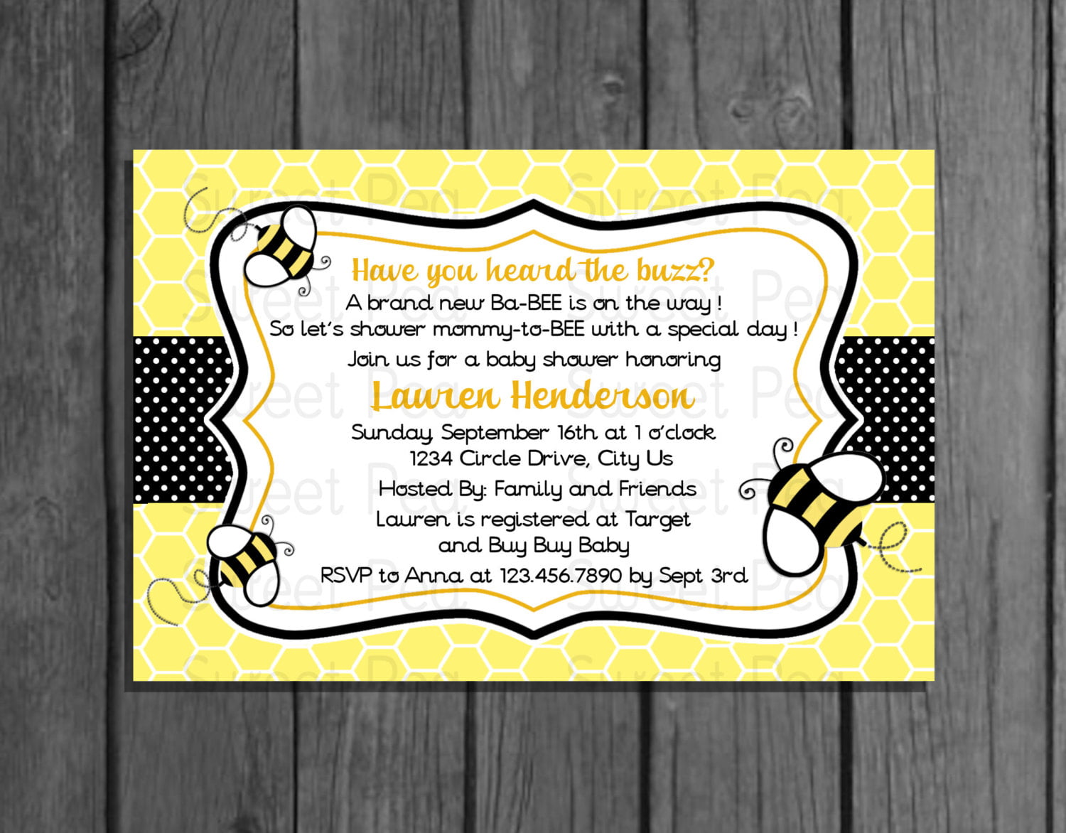 yellow costco baby shower invitations