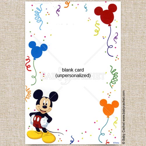 Printable Mickey Mouse Baby Shower Invitation