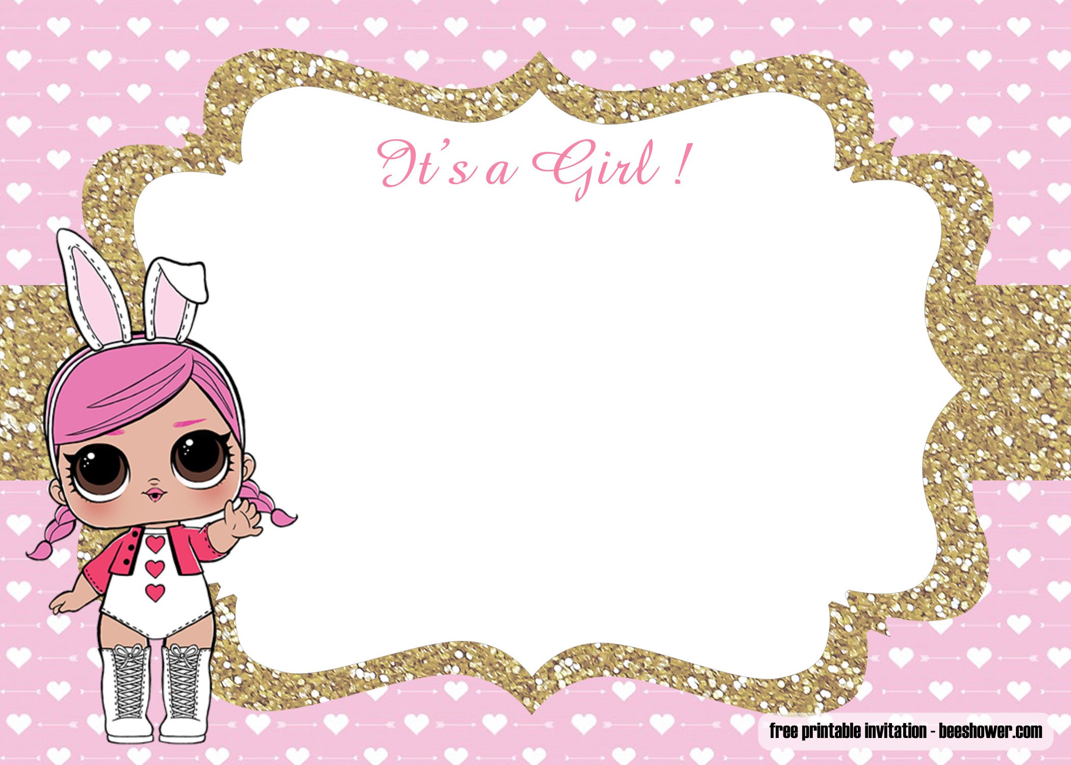 then you can start to create the LOL Baby Dolls baby shower invitations. 