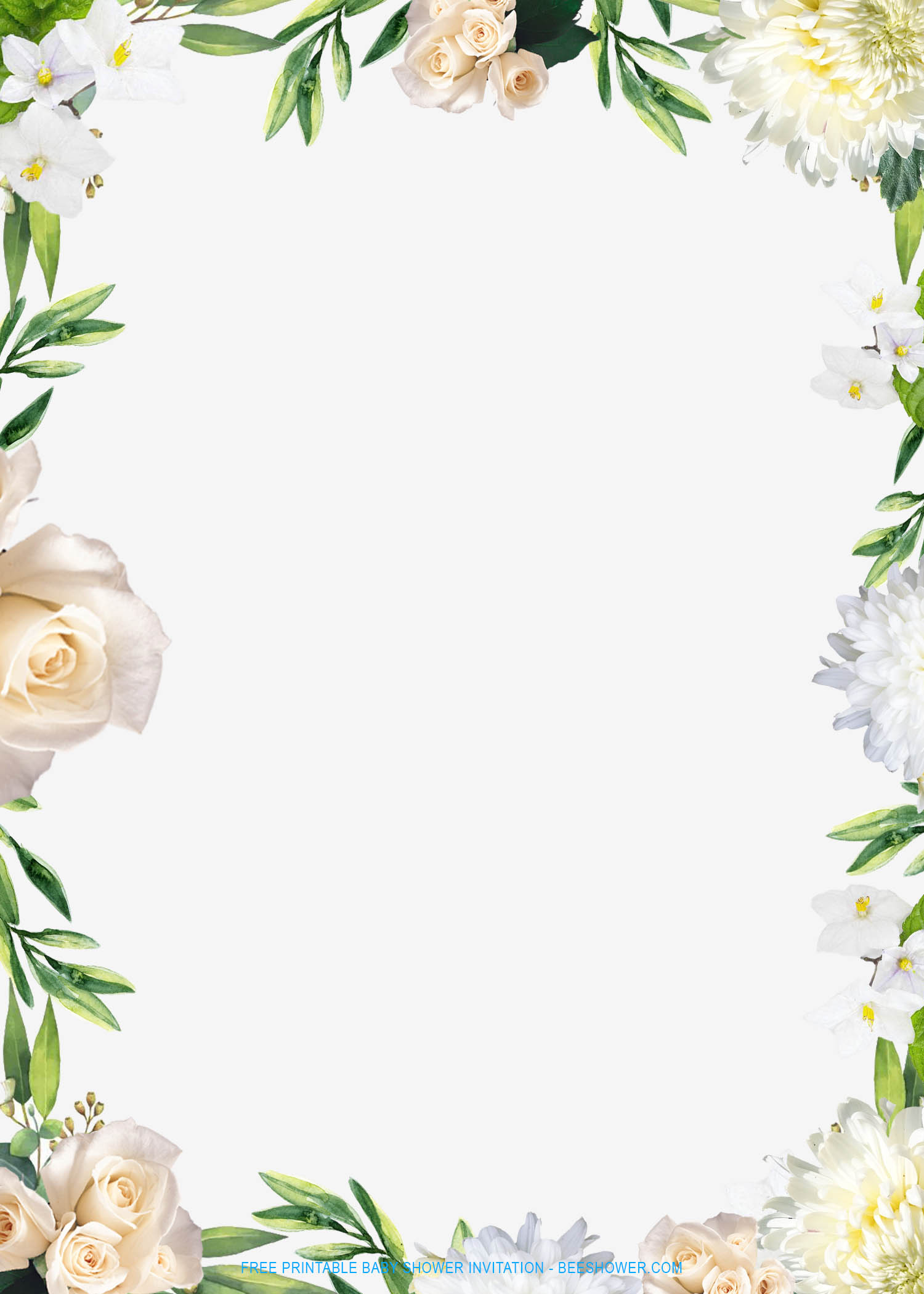 Download FREE Printable Floral Wedding Invitation Templates | Beeshower
