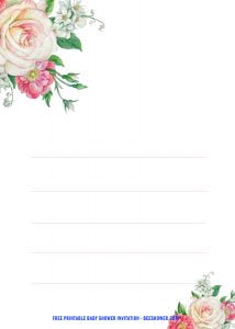 floral baby shower 1 - Downloadable floral baby shower 1 - Template No. 7