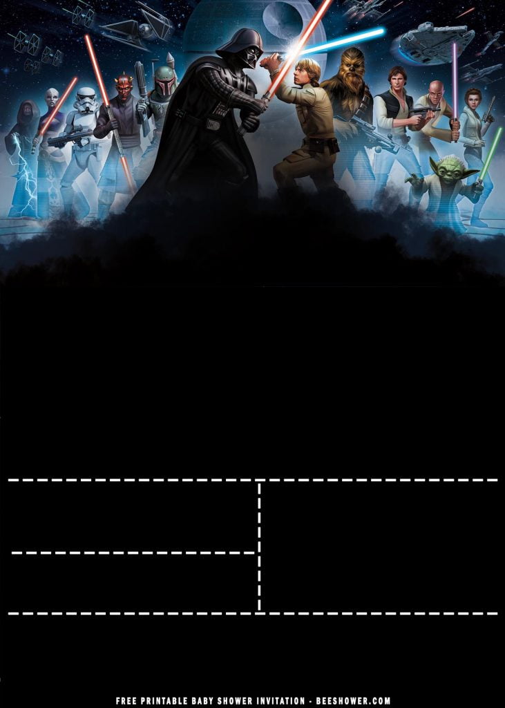 Free Printable Star Wars Party Invitation Templates With Epic Fight