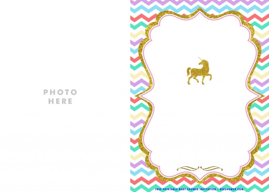 Free Unicorn Party Templates With Colorful Background