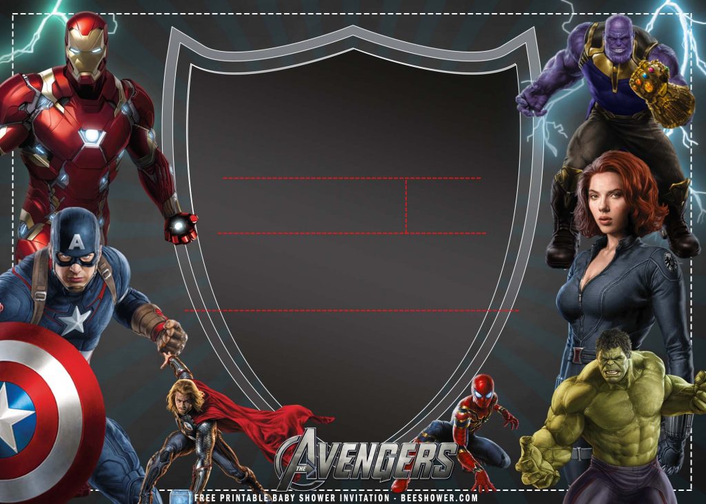 Free Printable Avengers Invitation Templates With Black Widow