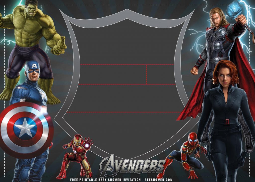 Free Printable Avengers Invitation Templates With Dark Background