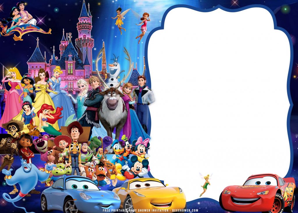 Free Printable Disney Castle Templates With Pixar and Aladdin