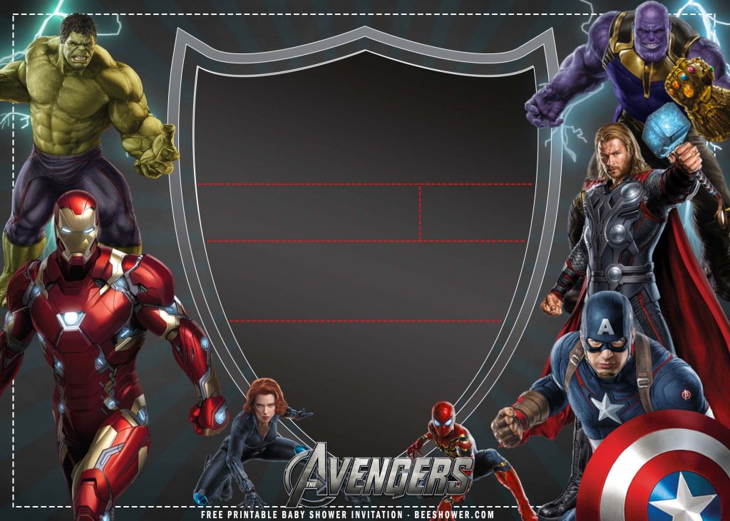 Free Printable Avengers Invitation Templates With Hulk and Thor