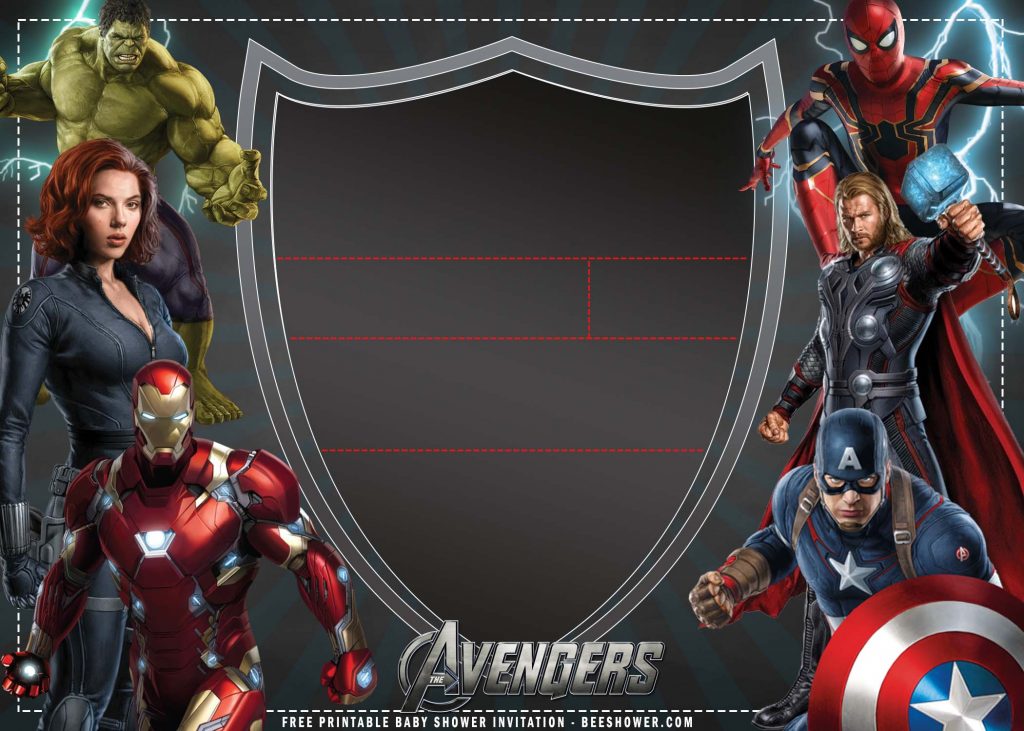 Free Printable Avengers Invitation Templates With Iron man and Captain America