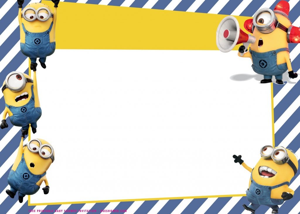 Free Minions Templates With Yellow Border