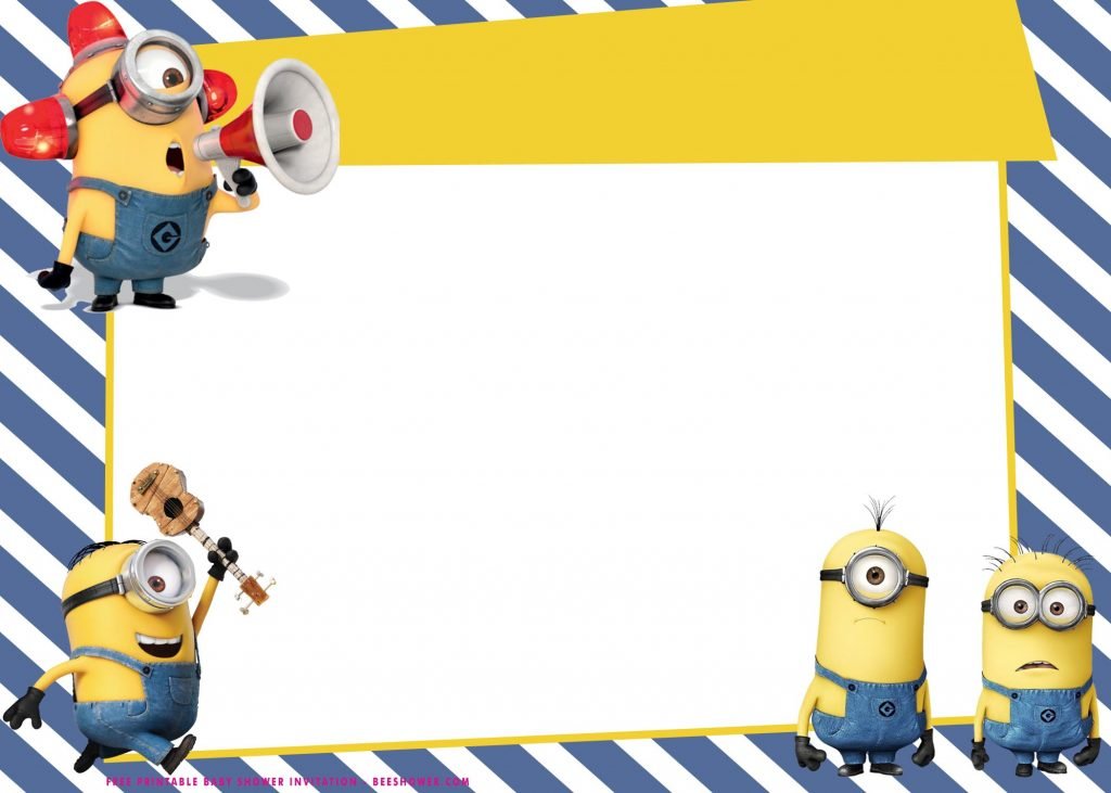 Free Minions Templates with Landscape and Background Pattern
