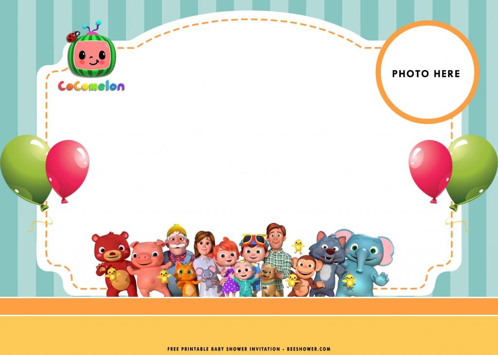 Free Printable Cocomelon Invitation Templates With JPG Format and All Characters