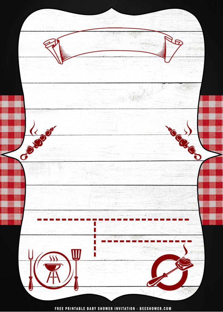 Free Printable Barbecue Party Invitation Templates With Barbecue Stuff