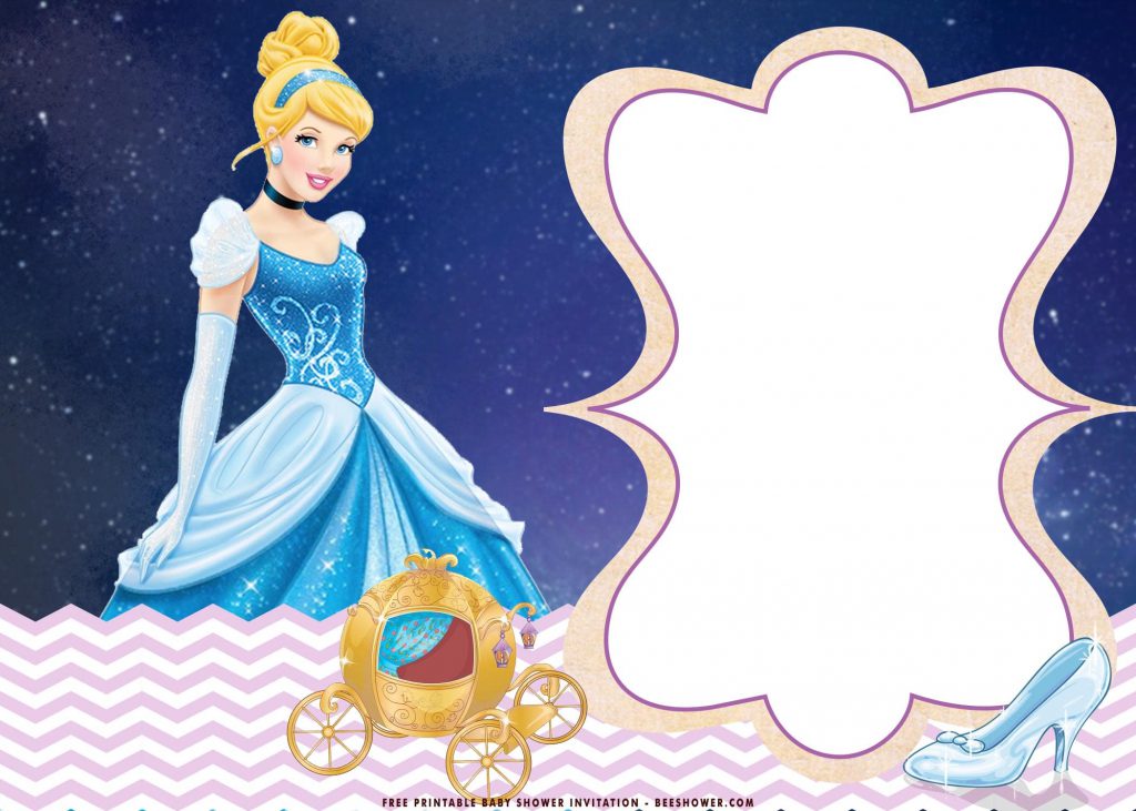 Free Printable Disney Cinderella Invitation Templates With Princess Carriage