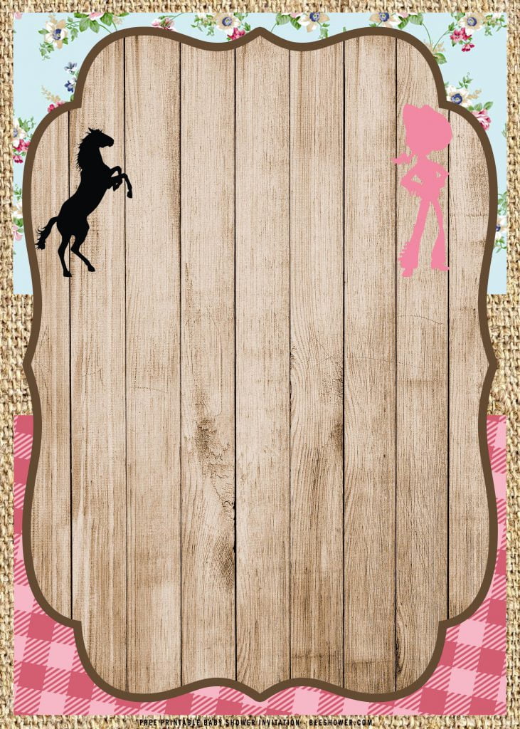 Free Printable Cowgirl Birthday Invitation Templates With Vintage Style