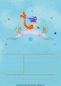 deep sea mermaid invitation - Downloadable deep sea mermaid invitation - Template No. 7