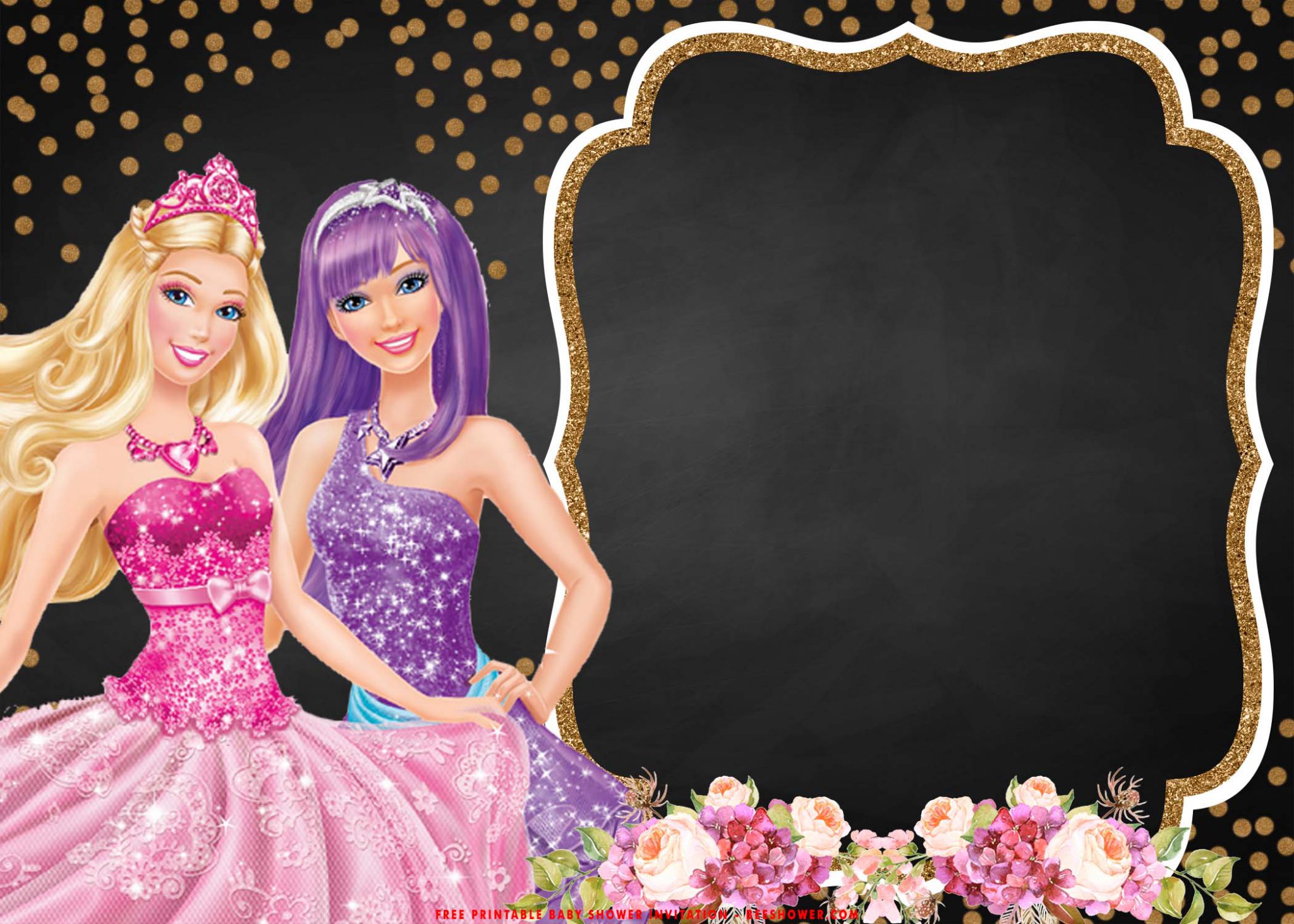 Download Free Printable Barbie Birthday Invitation Templates Beeshower