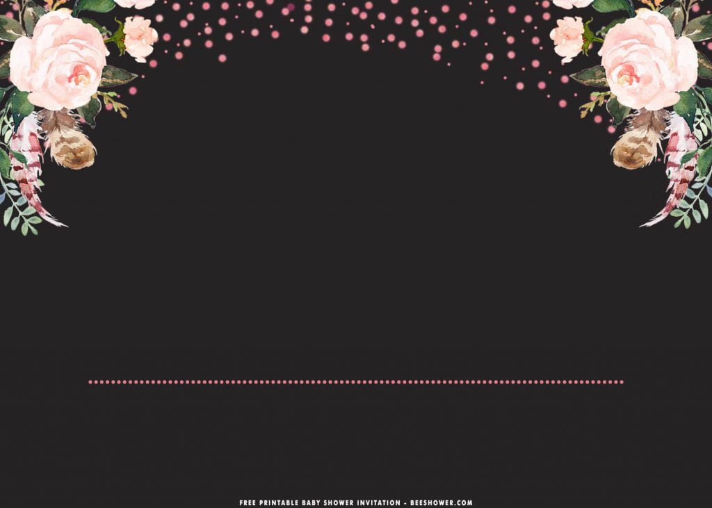 Free Printable Vintage Floral Bridal Shower Invitation Templates With 
