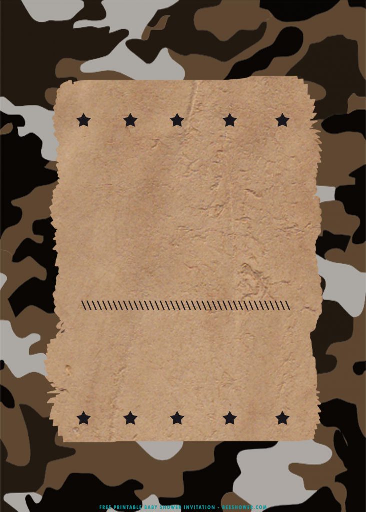 Free Printable Camouflage Birthday Invitation Templates With Light Brown Camo and 