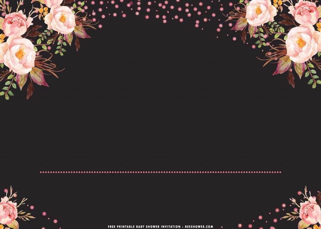Free Printable Vintage Floral Bridal Shower Invitation Templates With Space For Party Details