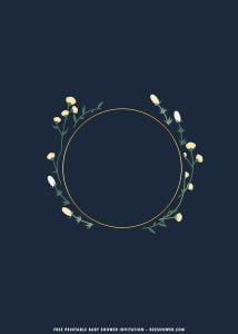 ellipse Frame decorated with yellow flowers - Downloadable ellipse Frame decorated with yellow flowers - Template No. 7