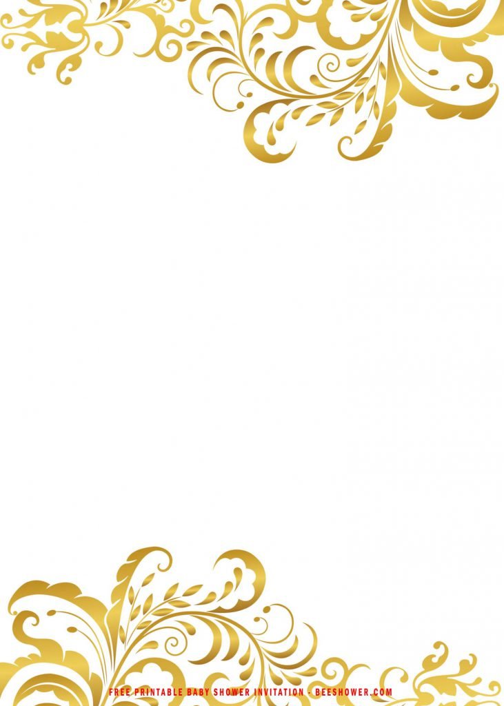 Free Printable Gold Mandala Bachelorette Party Invitation Templates With Pristine White Background
