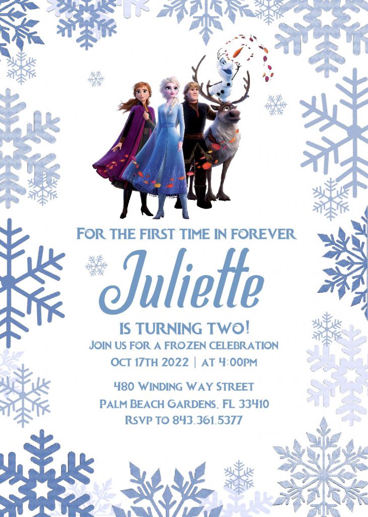 Frozen Invitation Templates - Editable With MS Word and has 