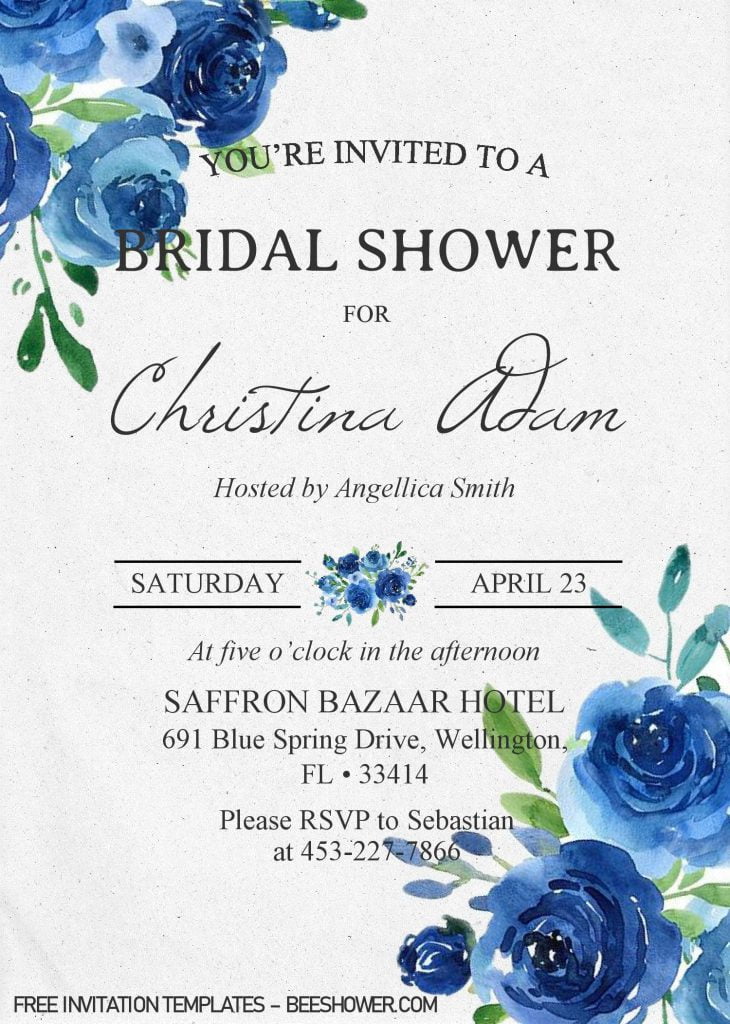 Purple Floral Invitation Templates - Editable With MS Word and has aesthetic fonts