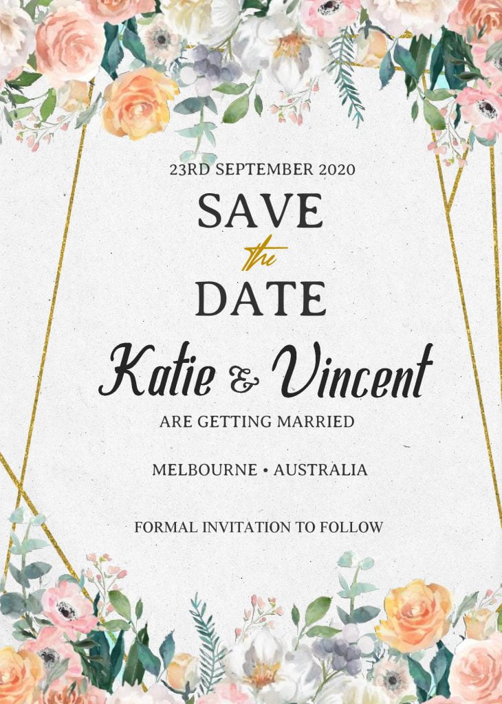 Save The Date Invitation Templates - Editable With MS Word and has 