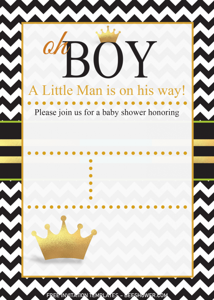 Oh Boy Invitation Templates - Editable With Microsoft Word and has 