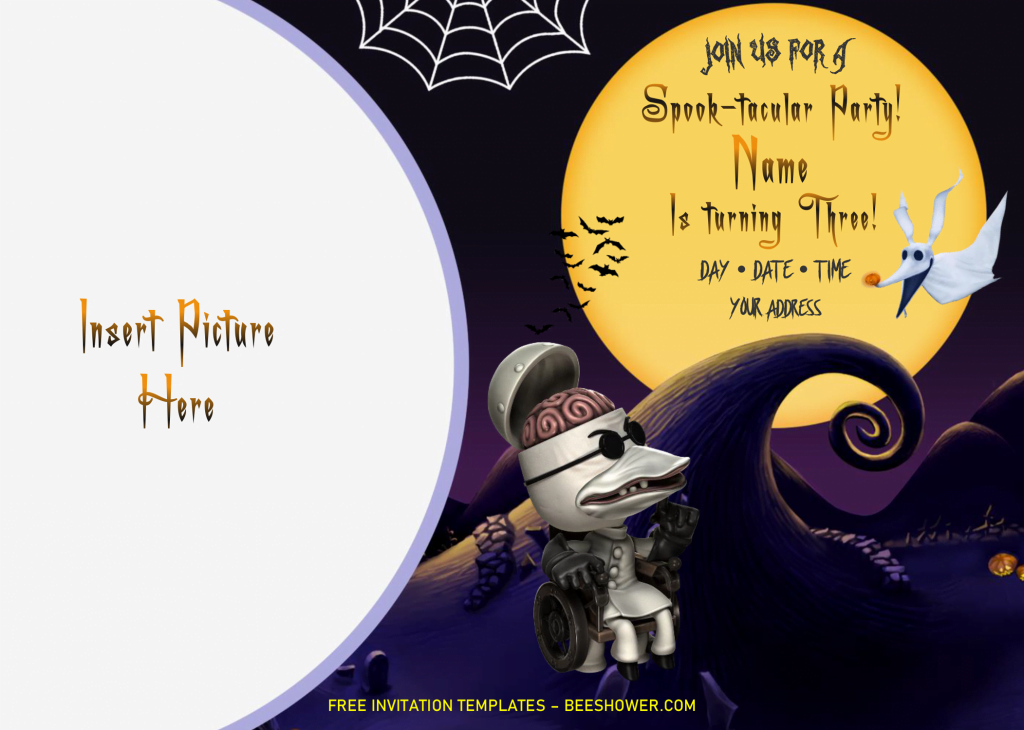 Nightmare Before Christmas Baby Shower Invitation Templates - Editable .Docx and has dr finkelstein