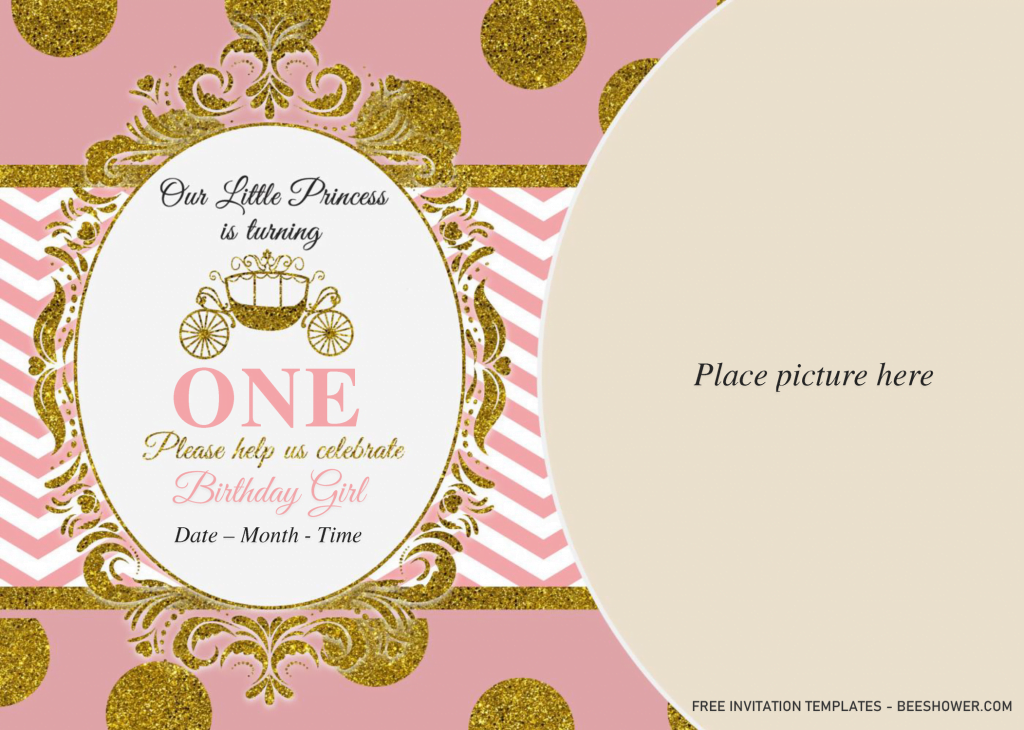 Royal Princess Baby Shower Invitation Templates - Editable .Docx and has landscape design