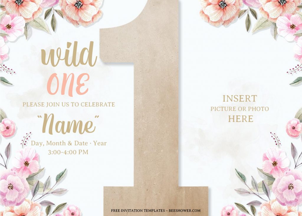 Free Wild One Baby Shower Invitation Templates For Word and has elegant font styles