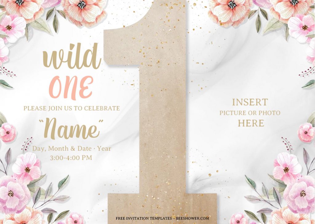 Free Wild One Baby Shower Invitation Templates For Word and has landscape orientation