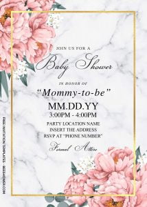Free Dusty Rose Baby Shower Invitation Templates For Word and has elegant and classy vintage script fonts
