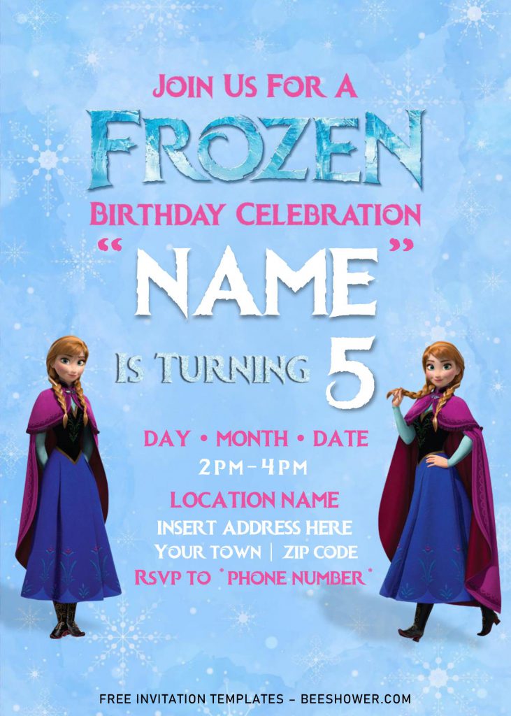Free Frozen Baby Shower Invitation Templates For Word and has Frozen logo