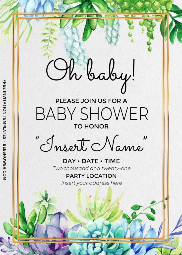 Free Mr. Onederful Baby Shower Invitation Templates For Word and has metallic gold frame