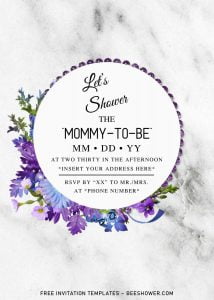 Free Summer Garden Baby Shower Invitation Templates For Word and has blue roses