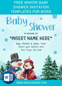 Free Winter Baby Shower Invitation Templates For Word