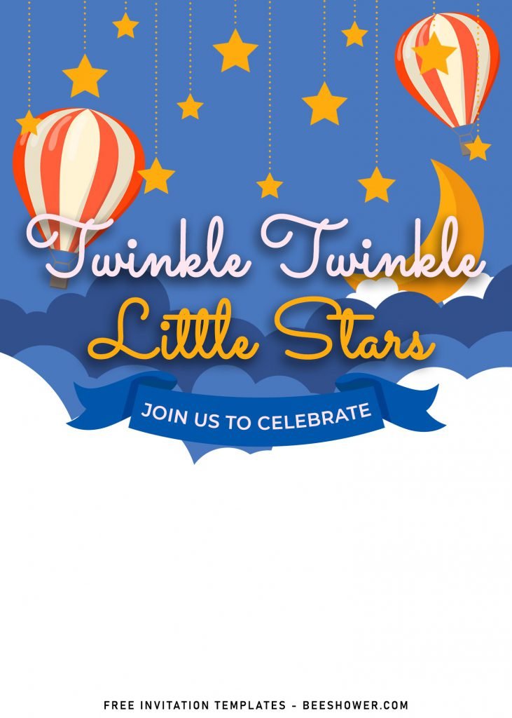 10+ Cute Twinkle Twinkle Little Stars Birthday Invitation Templates and has gold text